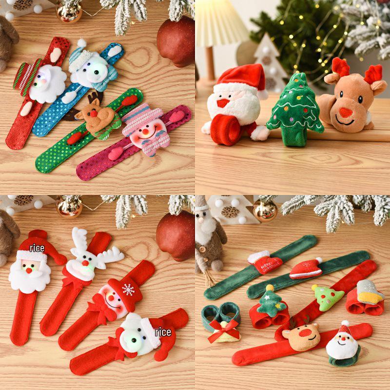 Children's Christmas Light-Up Cartoon Slap Band Watch Ornament