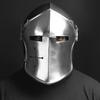 Black and Chrome Barbuta Helmet  Medieval Combat Ready Warrior Headgear for Reenactment, Militaria Display  Fantasy Collectors
