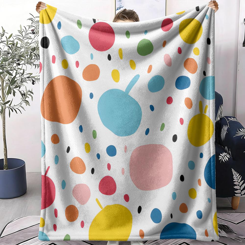 Colorful Vectors Throw Soft Flannel AC Blanket Lightweight Summer Nap Throw Cozy Blanket for Sofa Bed Travel Home