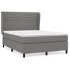 3128038 vidaXL Divan Bed with Mattress Dark Grey 140x190cm Fabric
