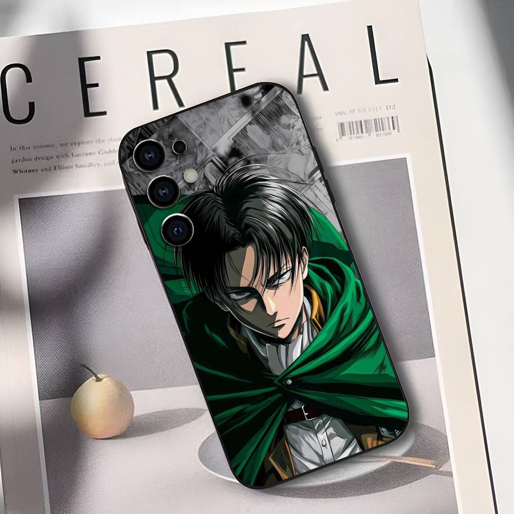 Чехол для телефона L-Levi Ackerman A-Attack On T-Titans для Samsung S25,S24,S21,S22,S23,S30,Ultra,S20,Plus, Мягкий силиконовый черный чехол