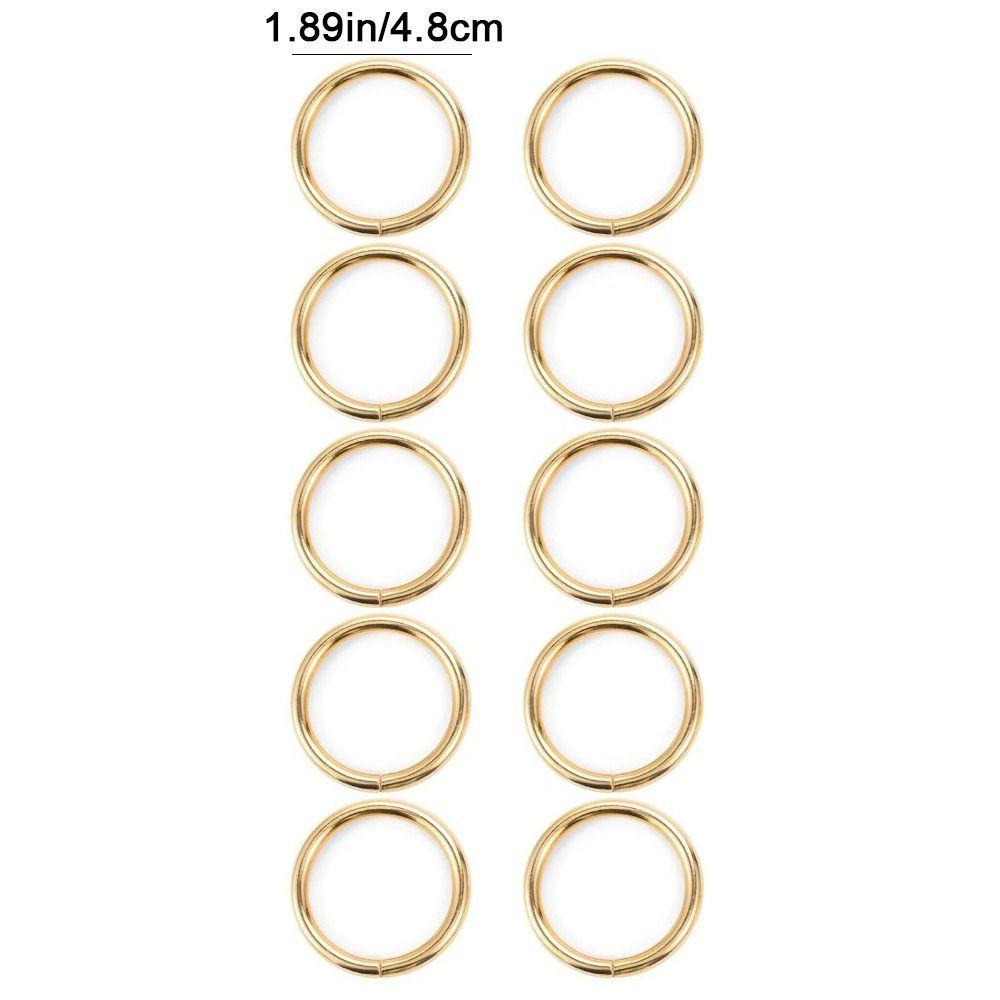 10Pcs Gold Metal Napkin Ring Minimalist Style Napkin Holder Glossy Serviette Buckles  Weddings
