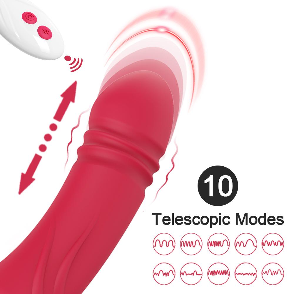 Беспроводной вибратор с управлением через приложение Bluetooth, телескопический вибрирующий фаллоимитатор, клиторальный вибрационный массажер для точки G, фаллоимитатор, секс-игрушки для женщин