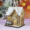 Christmas Decoration Glowing Log Cabin Tabletop Ornament