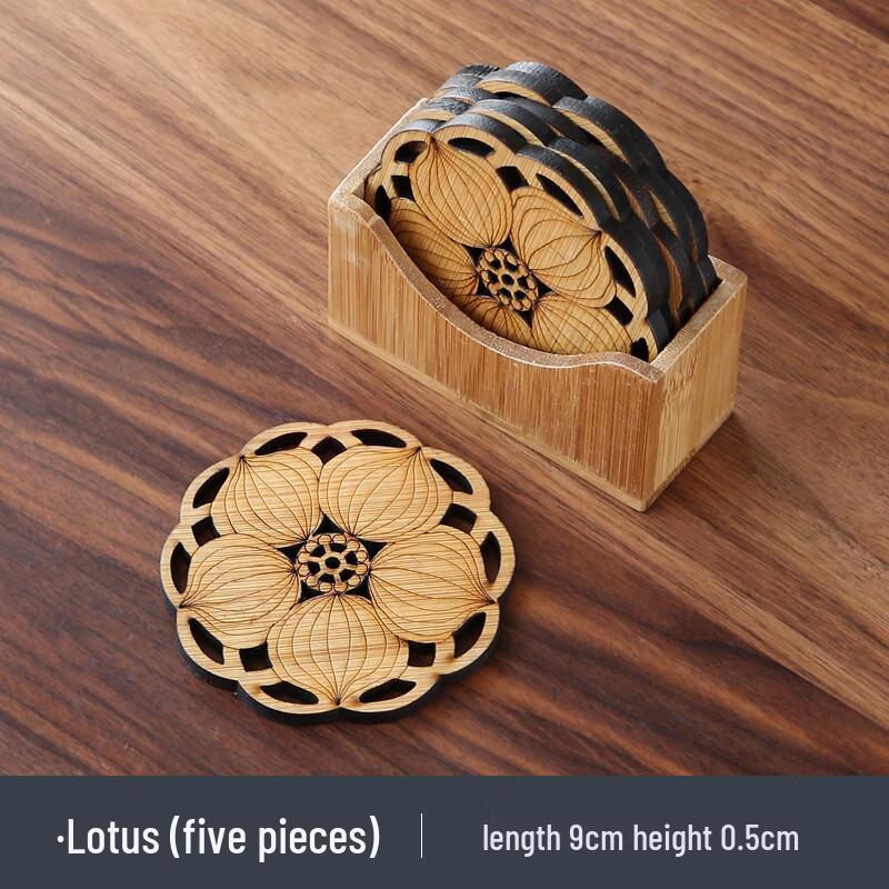 Набор бамбуковых подставок для чая в японском стиле