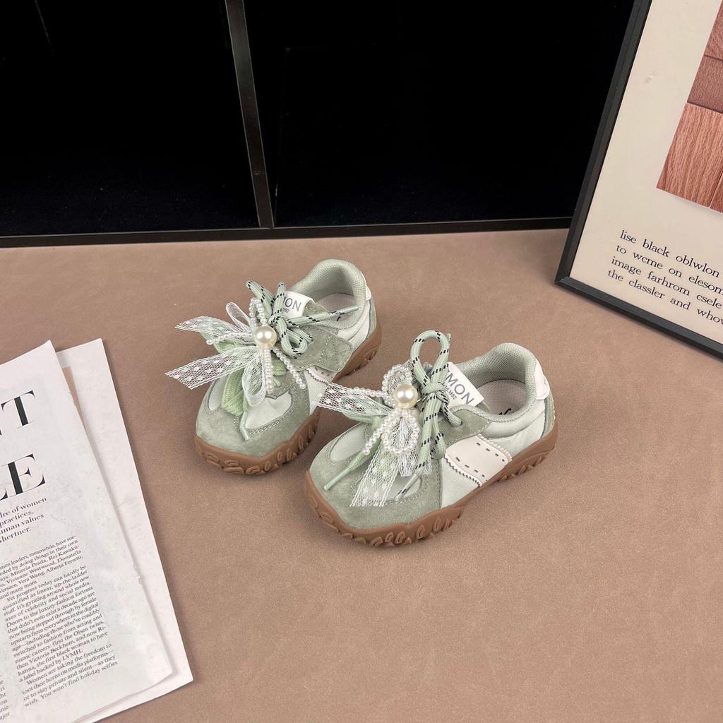 Весна 2026 Девочки Нескользящие Бант Жемчуг Принцесса Спортивная Обувь – Легкая и Универсальная