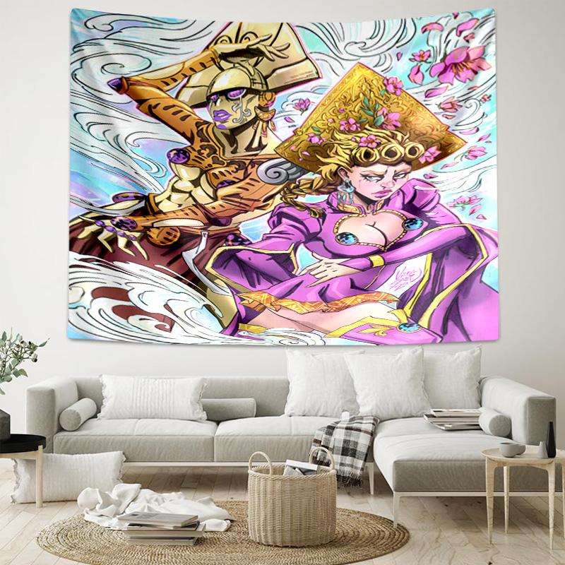 1pc JoJo's Bizarre Adventure1 Tapestry, Living Room, Bedroom, Office, Party Decor, Ideal Festive Gift