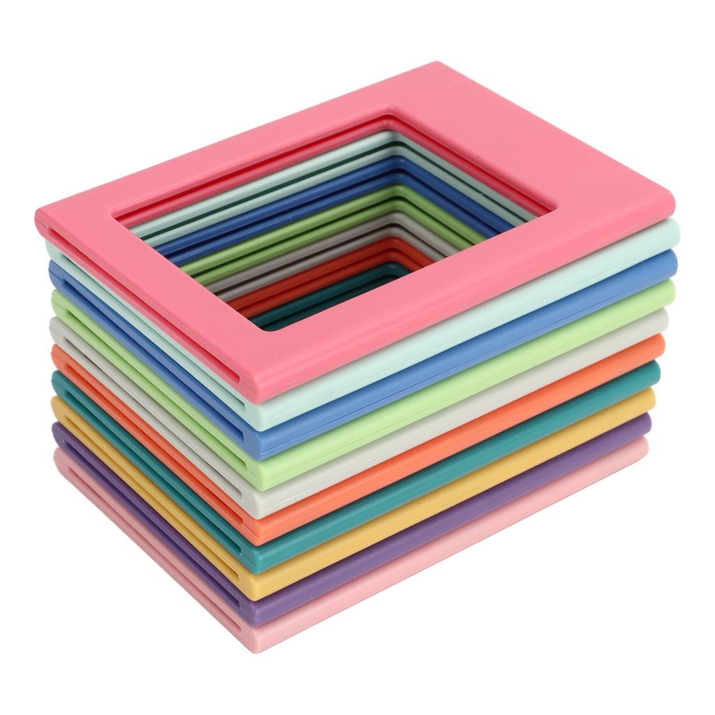 10Pcs 3 Inch Refrigerator Magnets Picture Frames Fridge Magnetic Photo Frame for File Cabinets Storage Cabinets