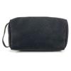 GUCCI 02888 Logo W Zip Zip Bag Pouch Clutch Bag with Handle Leather/Canvas Black