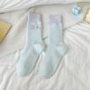 Soft Plush Sleep Socks Bowknot Warm Home Socks Simple Middle Tube Socks  Indoor Use
