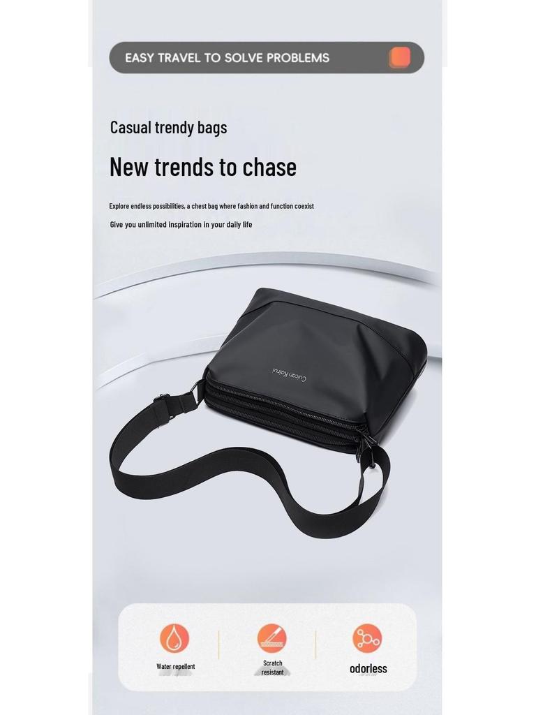 Мужская модная водонепроницаемая сумка кроссбоди из ткани Оксфорд: Деловая, Повседневная, Сумка через плечо для поездок, Путешествий