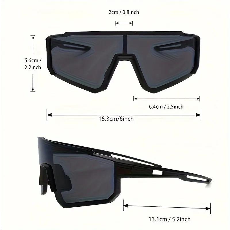 9PCS Men's and women's outdoor riding glasses sunglasses explosion-proof bicycle color film reflective sunglasses sports glasses