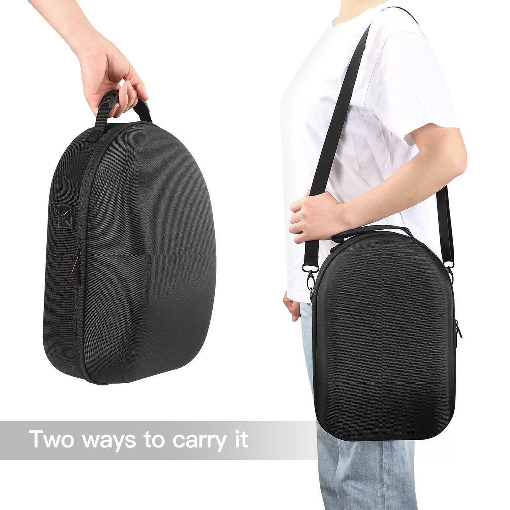 Carrying Case Len Cover Shockproof Portable Hard Travel Bag Cable Tie with Shoulder Strap for Meta Quest 3 VR Headset Controller