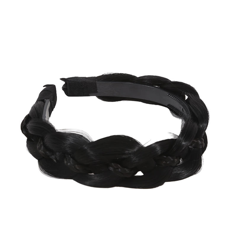 Классическая толстая плетеная синтетическая широкая плетеная повязка на голову высокой эластичности косы резинка для волос накладка для волос для женщин