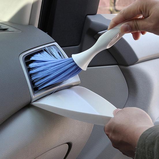 Щетка для чистки вентиляционных отверстий автомобиля с пылесборником, мягкая щетина, инструмент для детализации салона, для приборной панели, кондиционера, кисть для автодетейлинга