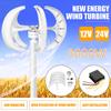 Wind Turbines Generator Lantern Vertical Axis 5 Blades Motor Kit 24V/12V For Home Hybrid Streetlight 4000W