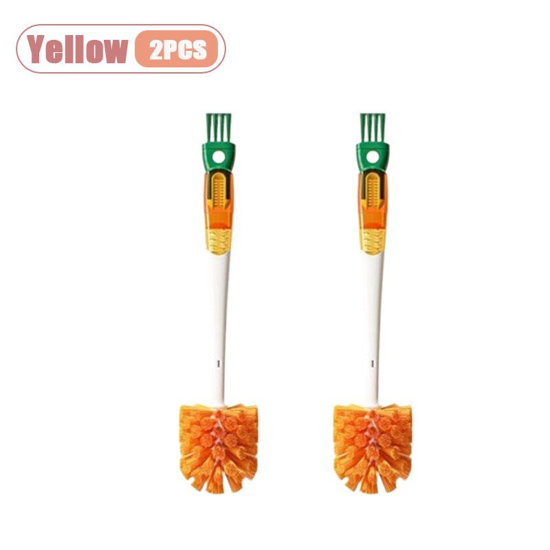 1-8PCS Multifunctional 5-in-1 Long Handle Bottle Brush for Cleaning Thermos Baby Bottle Nipples Straw Cup Cleaner Cleaning Tools