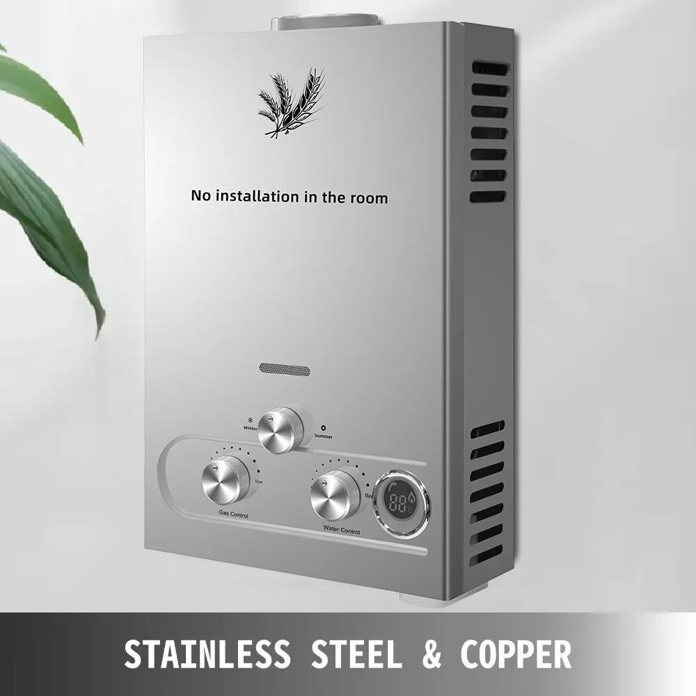 10 л Нагреватель горячей воды 5 галлонов в минуту Безнапорный Пропан Газ Мгновенный Бойлер для автодома