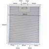 3 шт. Алюминиевые фильтры для вытяжки RANGEMASTER 300 x 250 мм Металлические жироулавливающие фильтры для эффективной вентиляции при приготовлении пищи