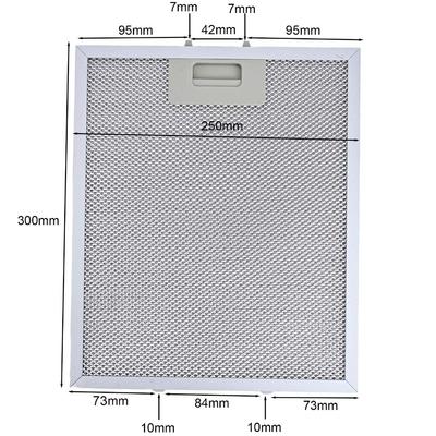 3 шт. Алюминиевые фильтры для вытяжки RANGEMASTER 300 x 250 мм Металлические жироулавливающие фильтры для эффективной вентиляции при приготовлении пищи