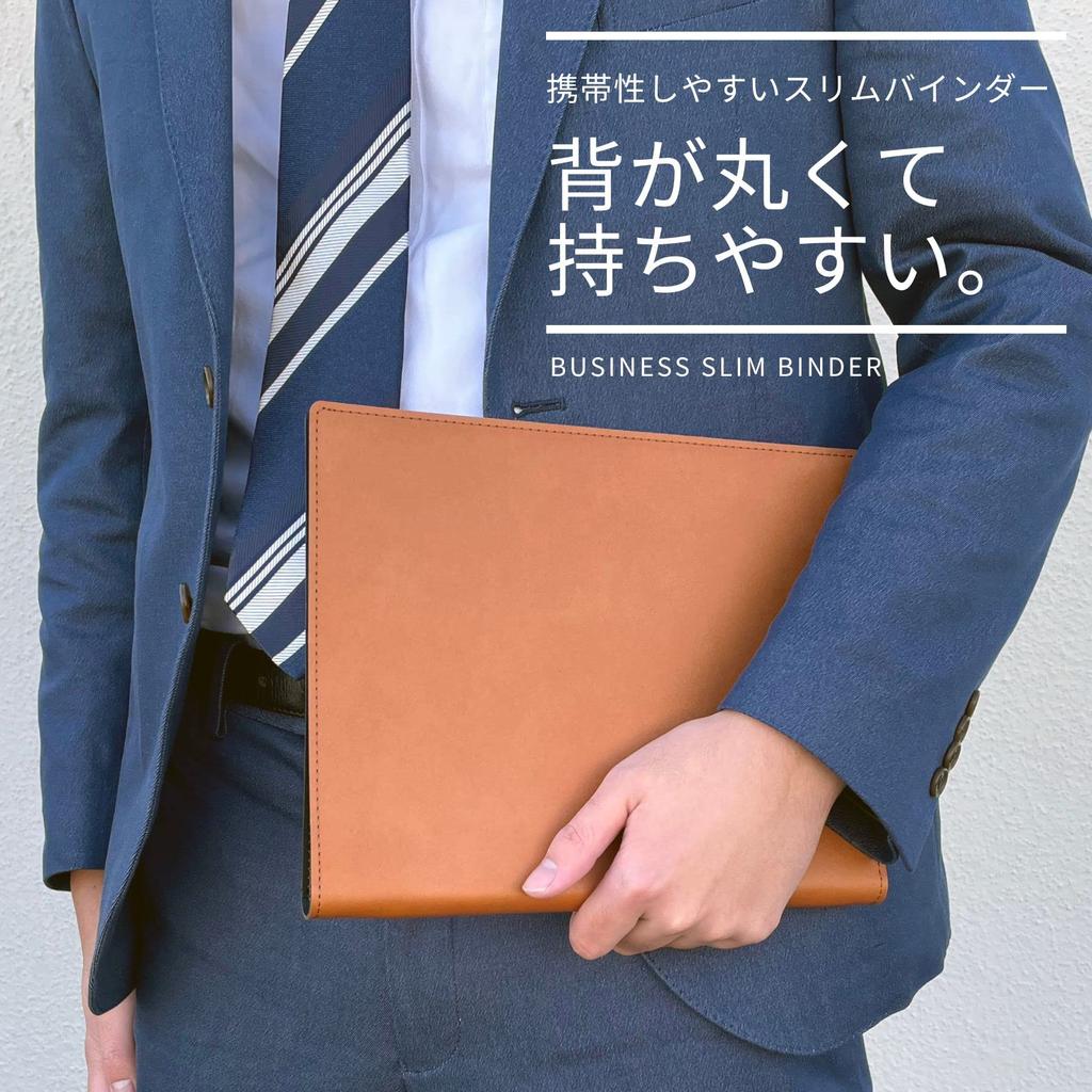 Raymay Fujii Папка-биндер на кольцах Business Slim A4 Черный QE1126B