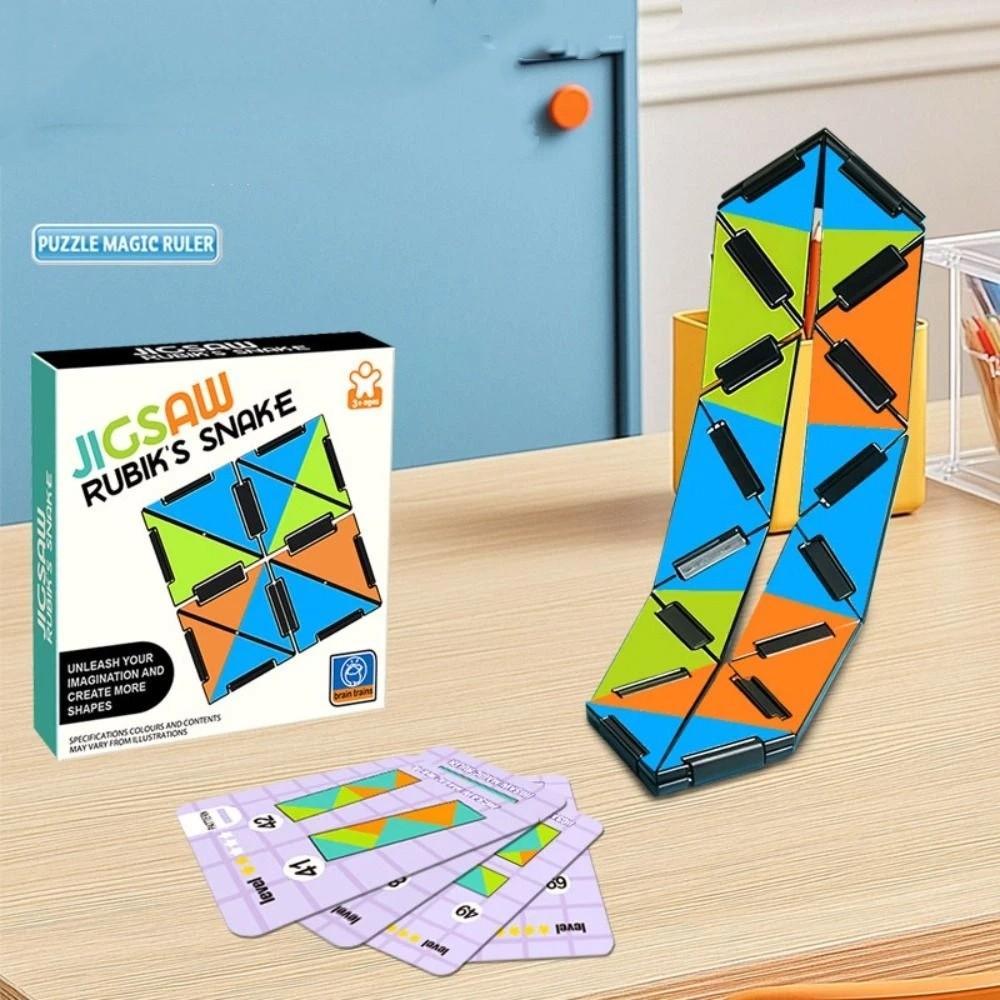 Versatile Assembly Transforming Puzzle Cube Building Model Jigsaw Puzzle Ruler Children Gift