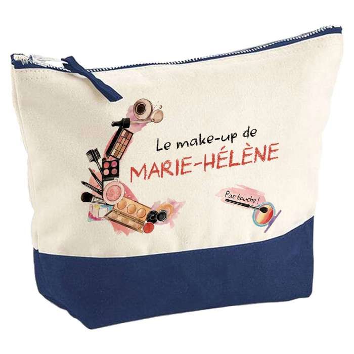 Trousse de maquillage - PLANETEE - Marie-Hélène Mon make-up - Grand format - Coton - Impression HD - Fabrication France