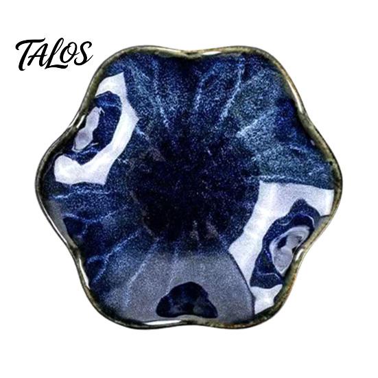 Тарелка-соусница Talos, Керамическая, Дизайн в виде листа лотоса, Обжиг при высокой температуре, Уникальная текстура, Держатель для украшений, для Дип-соуса, Уксуса, Закусок
