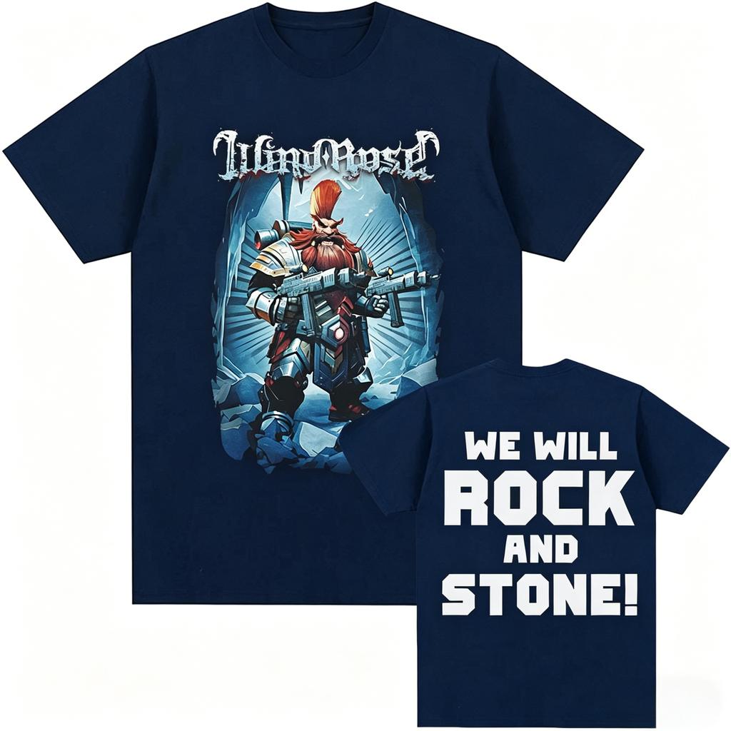 Wind Rose Band We Rock and Stone T Shirt Cotton Yk Unisexs Clothing Womens TShirt Tour Game Summer New Tee Fans Gifts