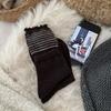 Boneless stacking socks women's socks ins autumn and winter wool socks women's thickened warm fungus lace pinstriped medium tube socks