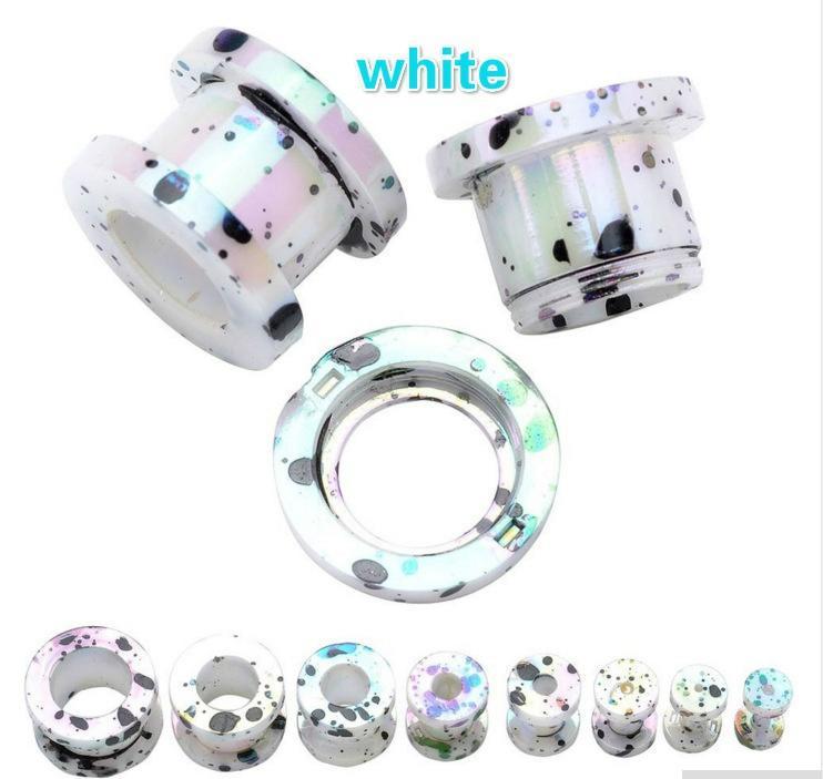 Модные цветочные ушные туннели с панковской красочной росписью 1 пара модных акриловых ушных вкладышей для ушей