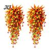 Realistic Silk Petunias Artificial Morning Glory Flower, Faux Fall Hanging Flowers Plants, UV Autumn Decor for Front Door Resistant Wall Home