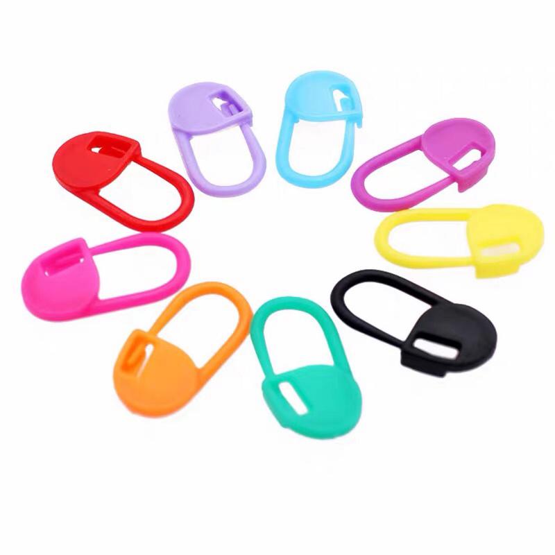 100 шт. Разноцветные пластиковые маркеры для петель для вязания крючком с маленьким крючком