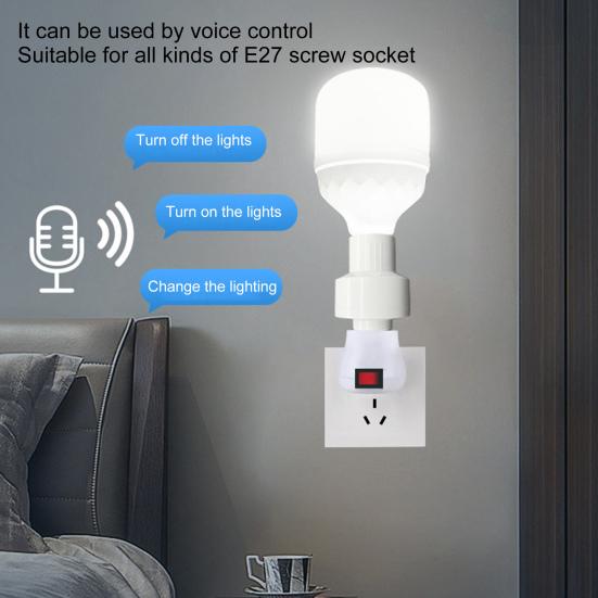 E27 Durable Smart Lamp Holder Offline Non-Wiring Light Voice Control Controller
