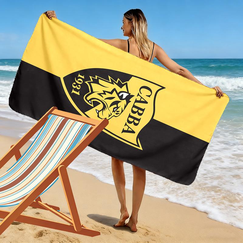 CABBA FC Print Beach Towel, Large Soft Quick Dry Towel for Beach Camping Swimming