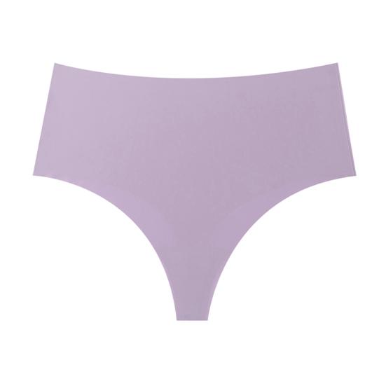 Женские бесшовные стринги с высокой талией, корректирующие, однотонные, дышащие, трусики-шортики для живота, эластичные, женские, из ледяного шелка, слипы