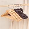 2/4 Wooden Hangers Solid Wood Hangers Clothing Store Wardrobe Wooden Clothes Hangers Home Seamless Adult Clothes Rack