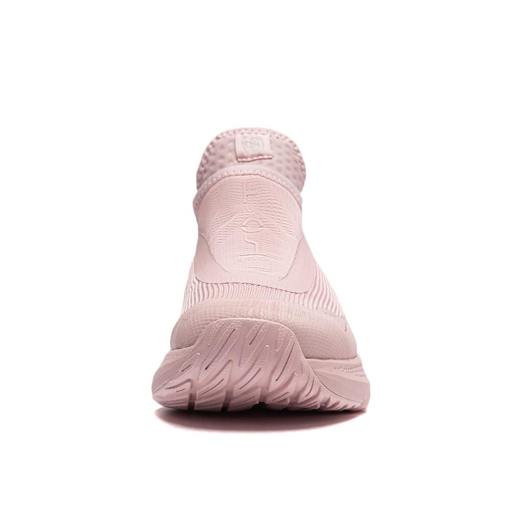 Li Ning Нескользящие, Износостойкие, Дышащие, Легкие Низкие Беговые Кроссовки Женские Розово-серые AGLU106-3