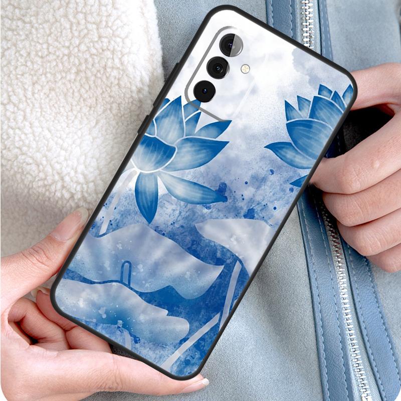 Чехол для телефона Цветок лотоса для Samsung Galaxy A55 A35 A25 A15 A51 A71 A12 A32 A52 A13 A33 A53 A14 A34 A54