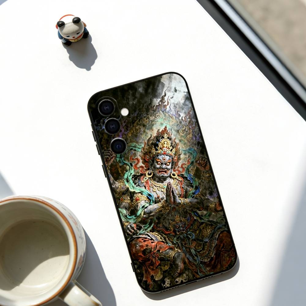 Buddha statue Phone Case For Samsung Galaxy A73,A72,A71,A70,A53,A52,A51,Soft Black Cover