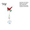 Sunlight Catching Window Ornaments Faux Crystal Red Bird Suncatcher with Chain, Hanging Ornament Weather Resistant Outdoor Decor Prism Heart Pendant,