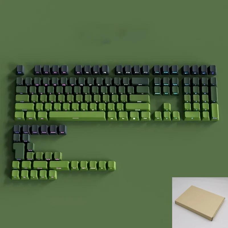 Xiaomi 134 Keys Double Shot PBT Keycaps Custom White Black Side-lit Shine Through Keycap Cherry Profile for MX Switches Gaming Keyboard