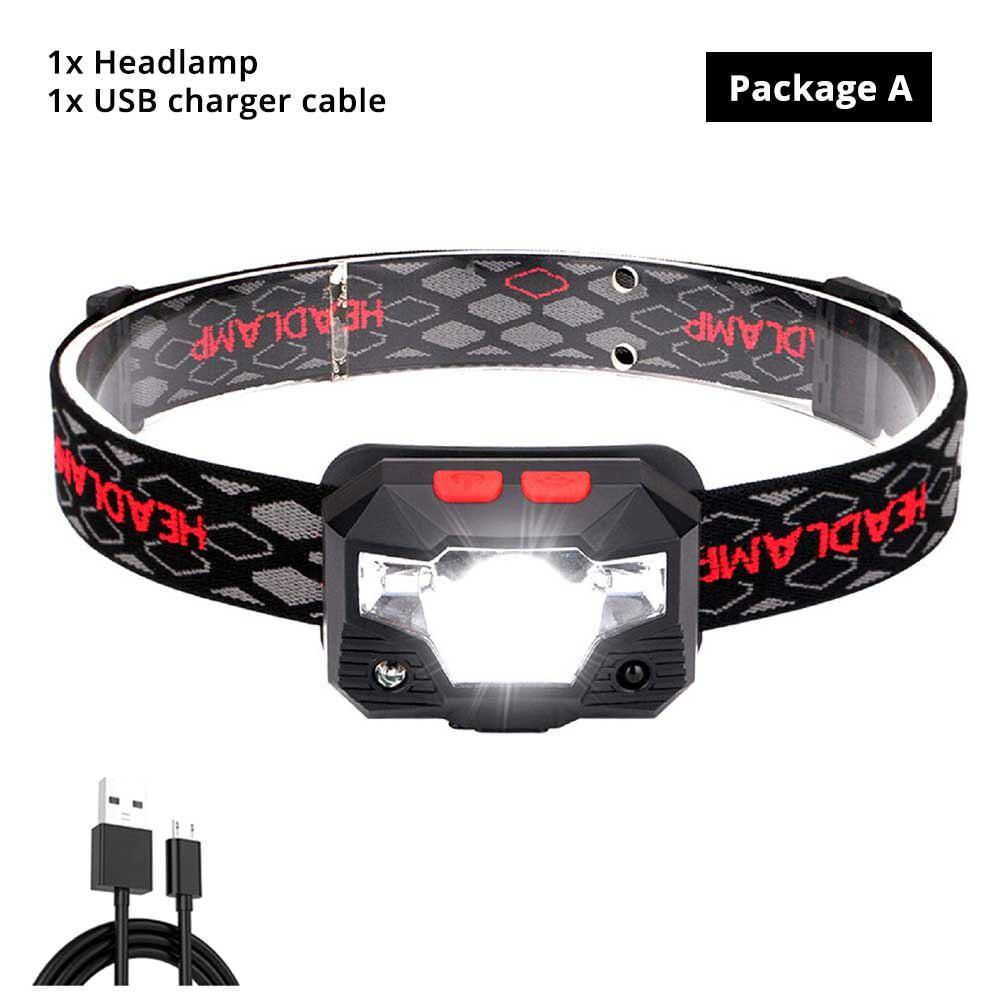 Светодиодный индукционный налобный фонарь, мощный свет, перезаряжаемый головной убор, ночной бег, рыбалка, мини-фонарь Cob, маленький налобный фонарь