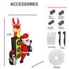 6.89FT Xmas Inflatable DIY Rock Band Decoration Toy LED Lights Santa Penguin Snowman Home Decor Ornament Xmas Supplies for Yard