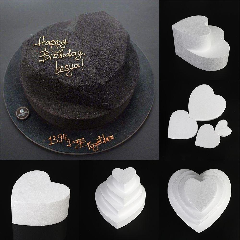 Flower Decor Sugarcraft Dummy Cake Foam Mould Practice Model Polystyrene Styrofoam Heart Shaped