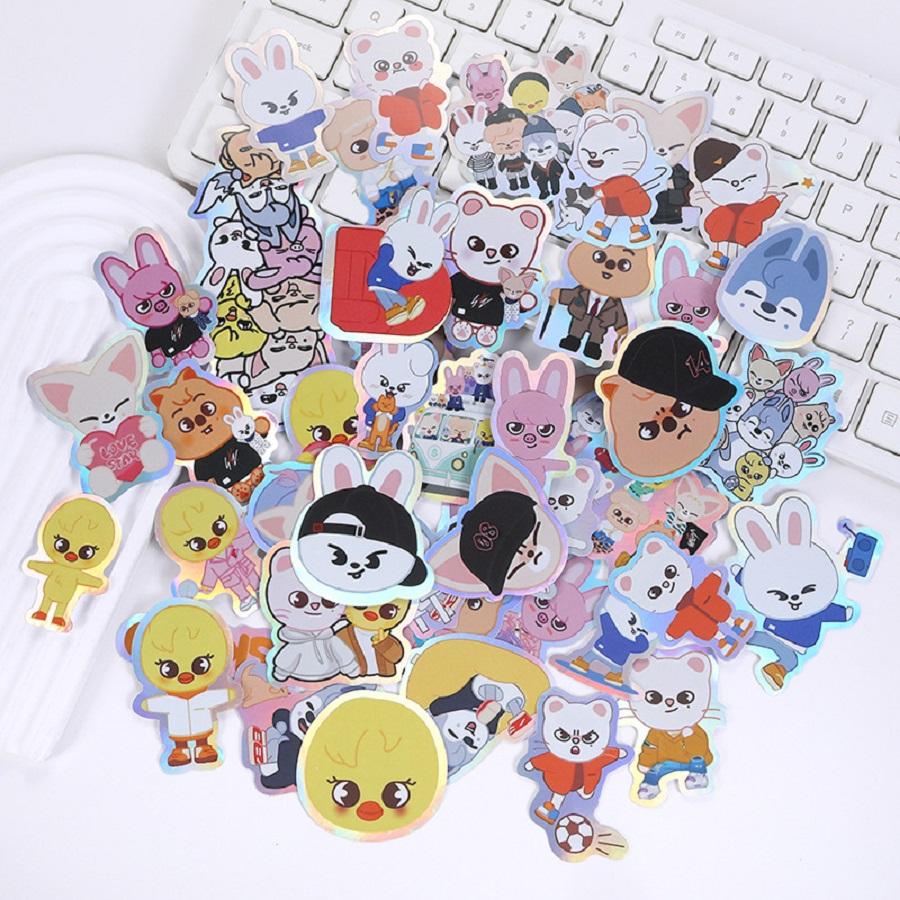 50 Pieces Of Skzoo Sticker Scrapbook, Portable Cartoon Notebook,Stray Kids Graffiti Balloons, Children'S Stickers, Girl Gift