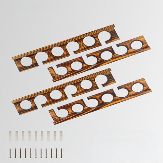 Yousheng 2 шт. Настенный держатель для удочек с крепежными винтами Гаражный горизонтальный деревянный стеллаж-органайзер для хранения и демонстрации удочек Рыбалка