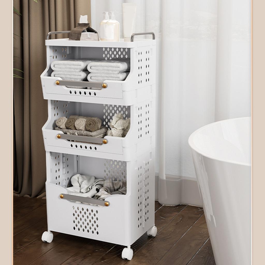 Корзина для белья складная большая вместимость многофункциональная пластиковая корзина для хранения грязной одежды башня