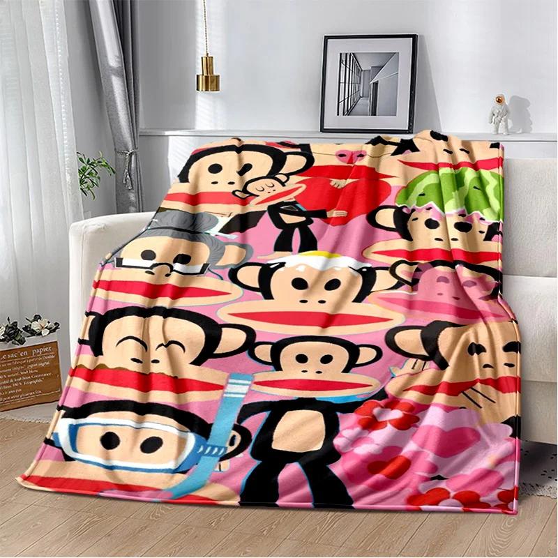 P-Paul Frank-k Фланелевое Портативное Одеяло для Детского Пикника в Гостиной Спальне Диване Кровати Идеальный Подарок на День Рождения