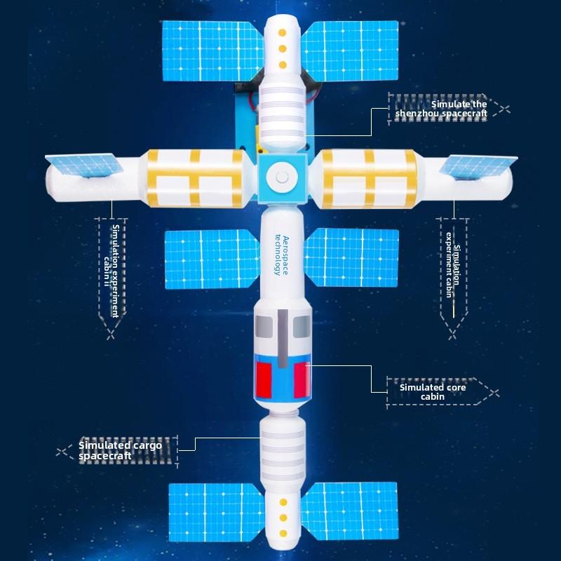 Space Station Physics Toy With Electric Features For Childrens Learning And Creativity